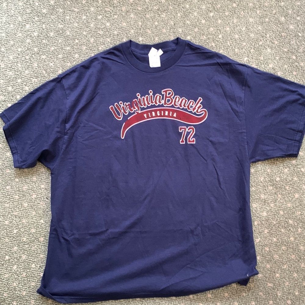 Delta Pro Weight Mens Virginia Beach Virginia 72 Graphic T-Shirt Navy Blue XL